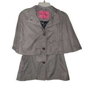 Betsey Johnson Gray Cape Lightweight Tailored